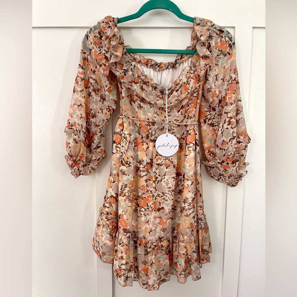 PETAL & PUP Off Shoulder floral mini dress